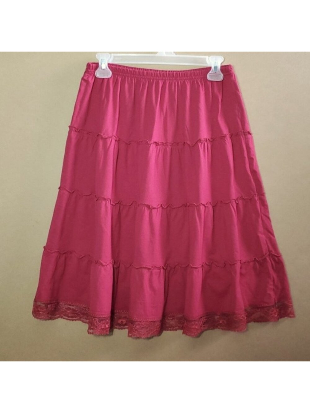 Vintage 90s Tiered knit Skirt - Size L